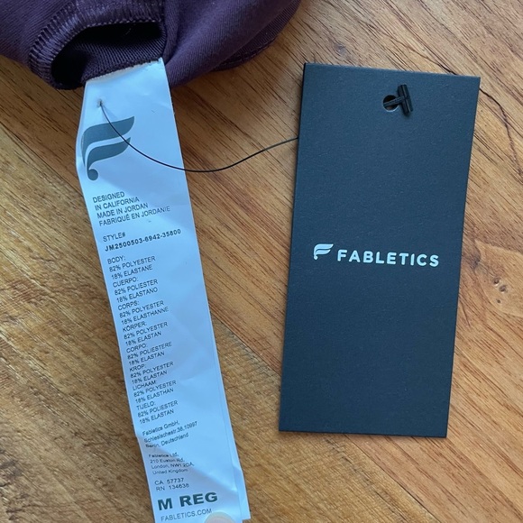 Fabletics PureLuxe Wide Leg Oxblood Burgundy Jumpsuit NWT size M reg - Picture 7 of 11